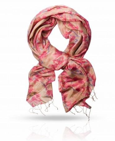 Палантин Женский S-ORCHID/BROWN